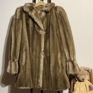 Vintage Hillmoor Tissavel Winter Coat M Mink Faux